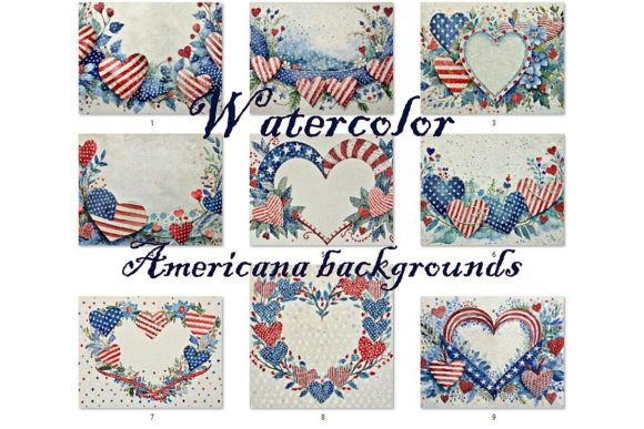 Celebrate America in Style with 9 Watercolor Americana Backgrounds