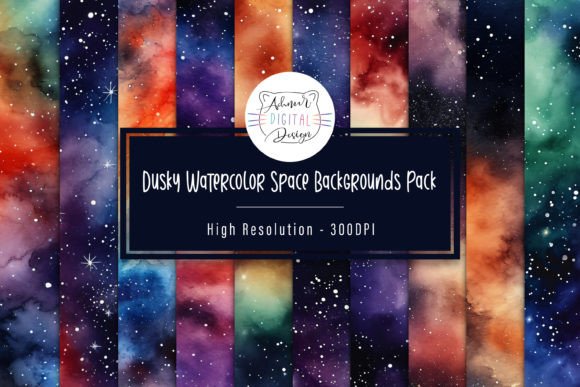 Dusky Watercolor Space Backgrounds Pack: A Designer's Review