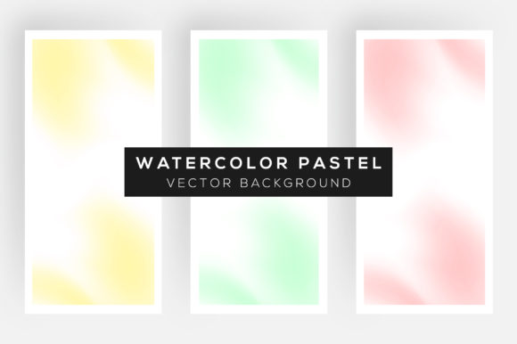 Elevate Your Brand with 3 Watercolor Pastel Vector Backgrounds