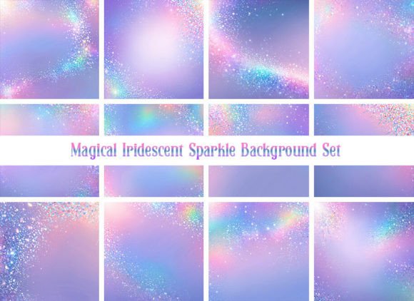 Elevate Your Designs with Magical Iridescent Sparkle Backgrounds