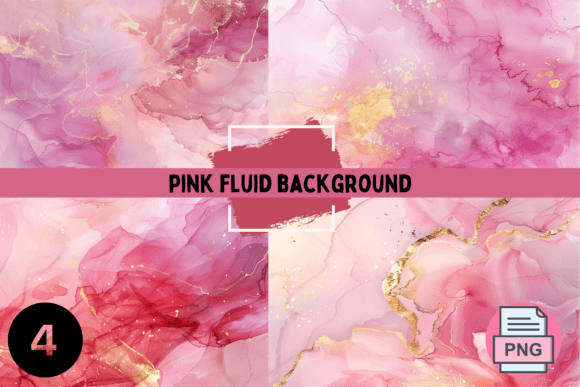 Embrace Ethereal Elegance: Pink Fluid Backgrounds with Gold Accents