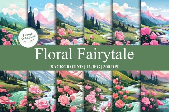 Enchant Your Designs with Floral Fairytale Backgrounds