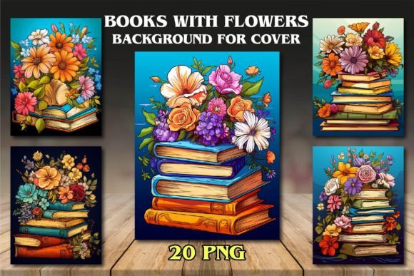 Enchanting Books with Flowers Backgrounds for Designers