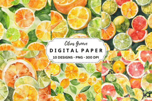 Freshen Up Your Visuals with Citrus Groove Digital Backgrounds