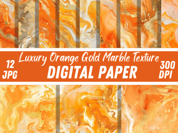 Orange & Gold Marble: Your New Luxury Design Asset