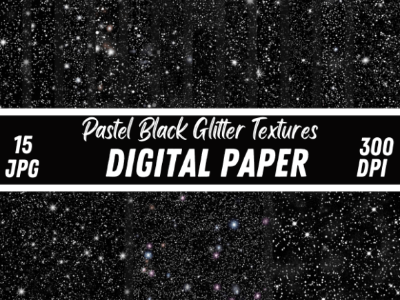 Pastel Black Glitter: Sophistication Meets Sparkle