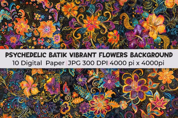 Psychedelic Batik Flowers Backgrounds: Unlocking Creative Depth