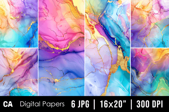 Unleash Creativity with Abstract Rainbow Marble Backgrounds