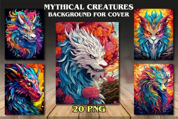 Unleash Fantasy: Mythical Creatures Backgrounds for Cover Design