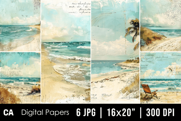 Vintage Beach Journal Page Backgrounds: A Creative Guide