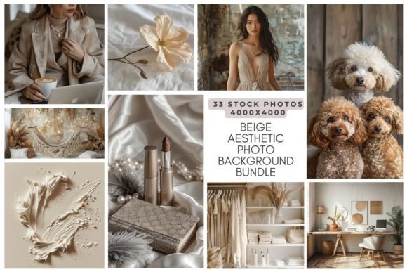 Warm Up Your Designs with Beige Aesthetic Photo Backgrounds