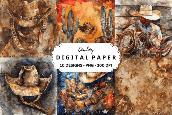 Watercolor Cowboy Backgrounds: A Designer's Guide to Rustic Charm