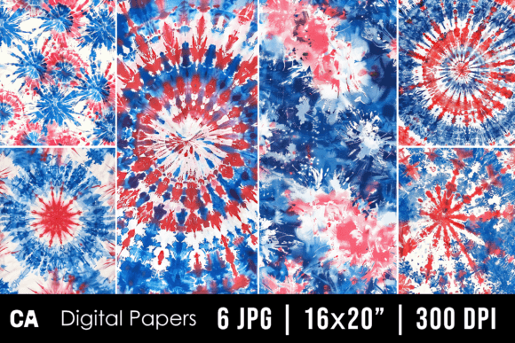 Watercolor Red Blue Tie Dye Backgrounds for Creative Projects